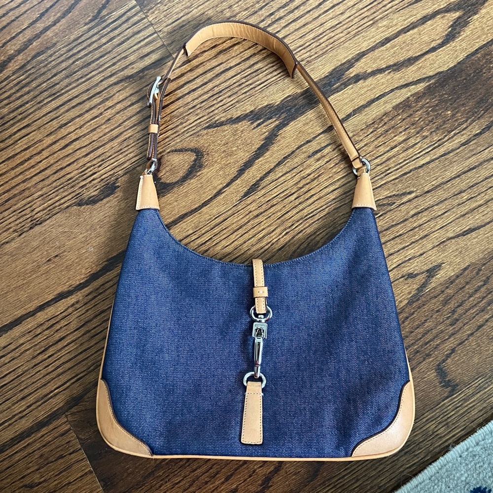 Coach denim shoulder bag